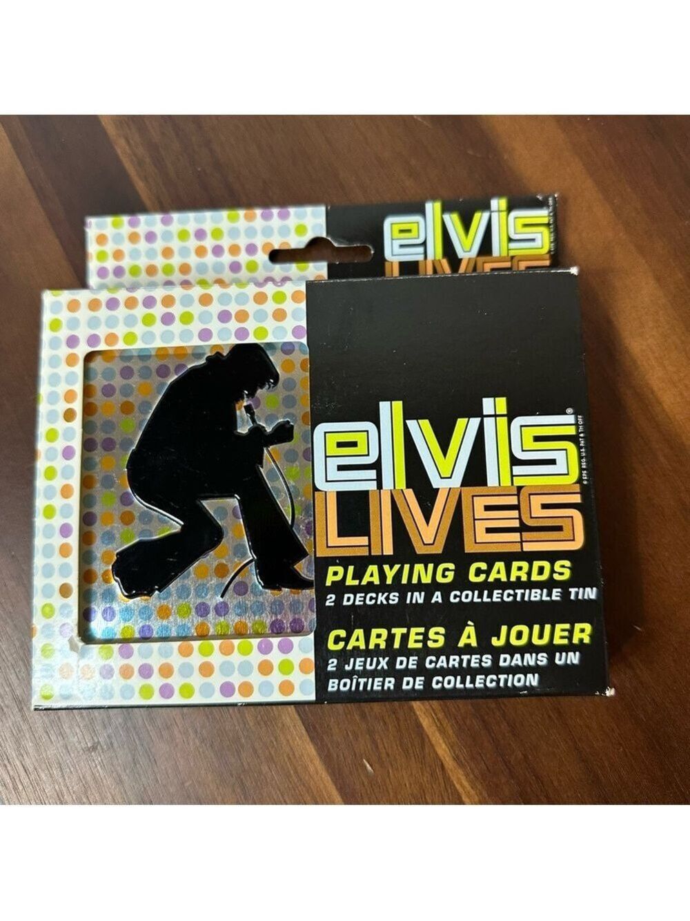 Elvis Lives Playing Cards 2005 NEW Sealed 2 Deck Set in Collectible Tin Vintage